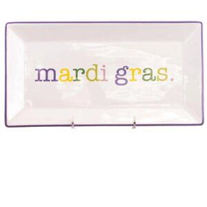 Mardi Gras Rectangle Platter